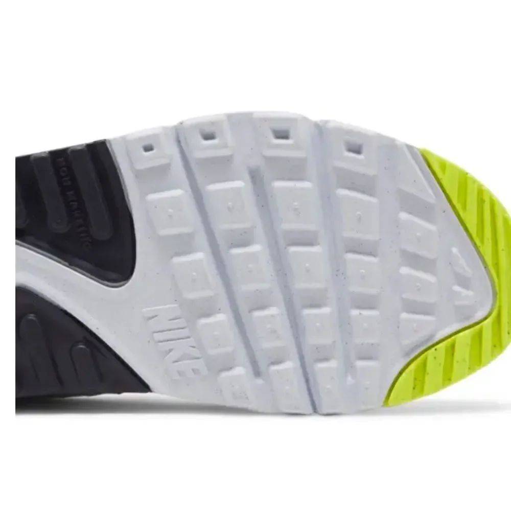 Nike Air Max 90 kids size 6 or 7.5 Women’s DV6819-100 Volt/Grey/Blue NEW - Picture 6 of 8